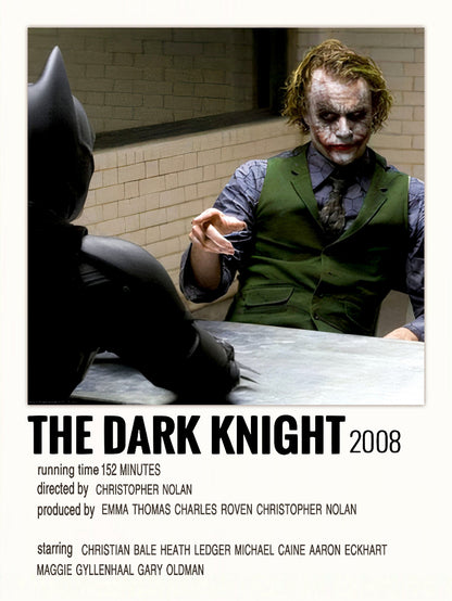 The Dark Knight Minimalist paper poster