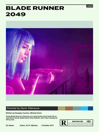 Blade Runner 2049 Minimalist paper poster