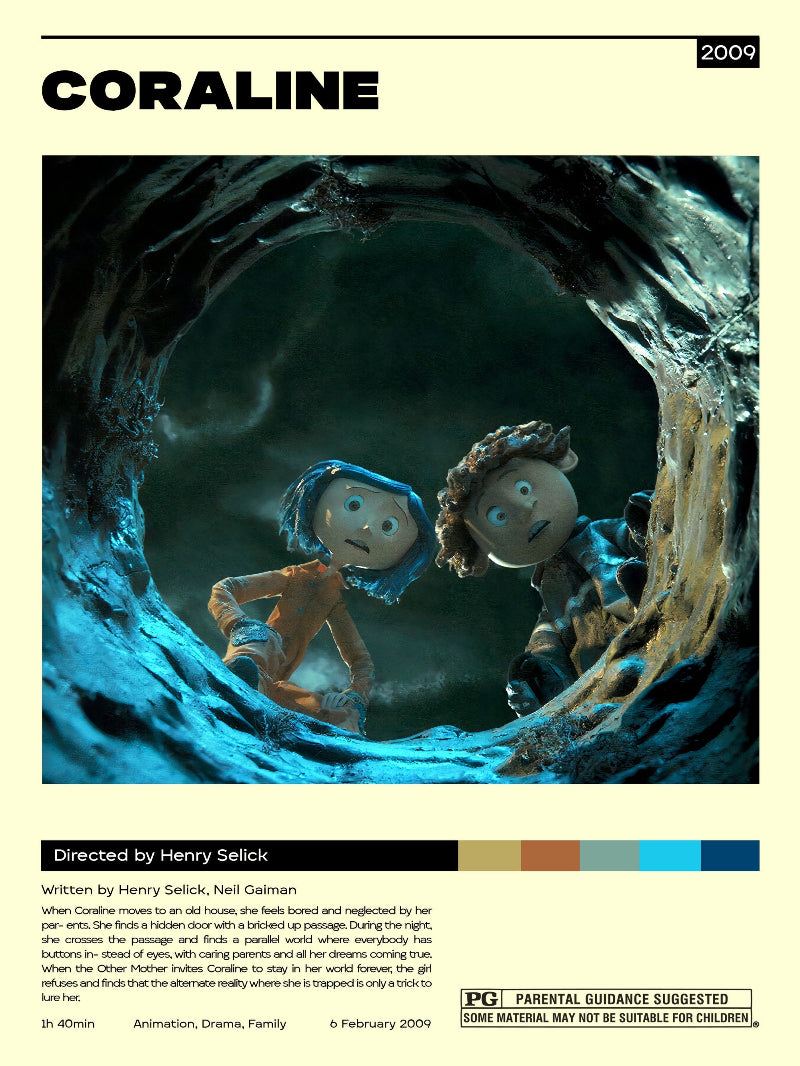 Coraline Minimalist paper poster