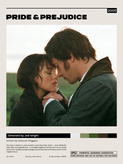 Pride & Prejudice Minimalist paper poster