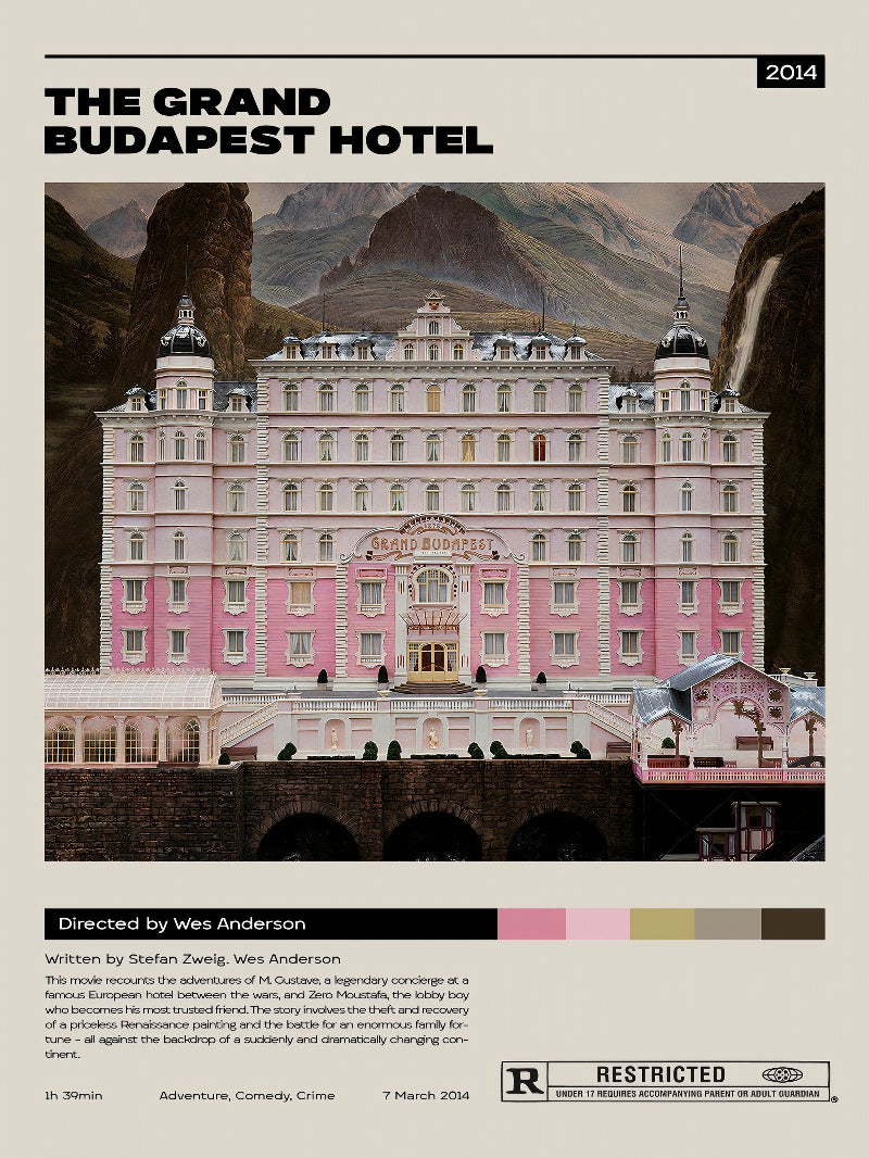 The Grand Budapest Hotel Minimalist paper poster