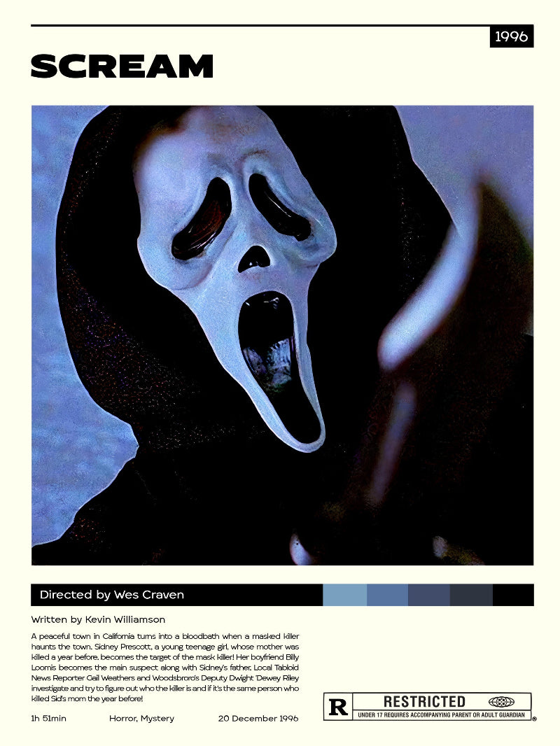 Scream Minimalist paper poster