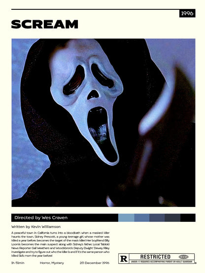 Scream Minimalist paper poster