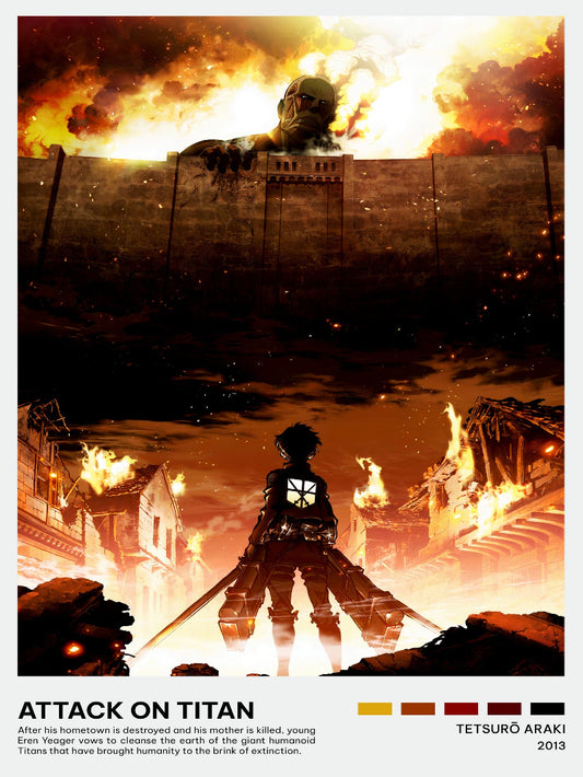 Attack On Titan paper poster
