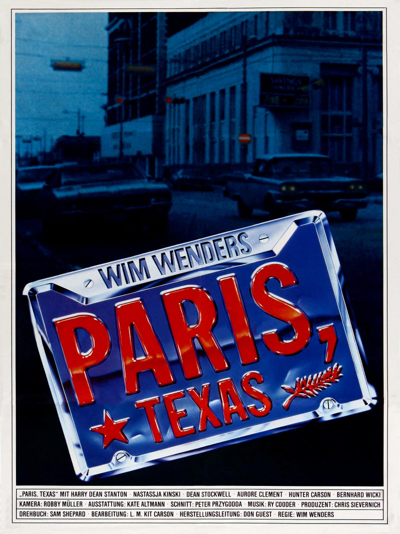 Paris Texas paper poster