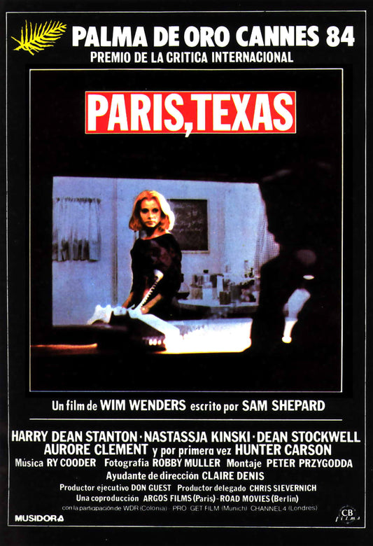Paris Texas paper poster