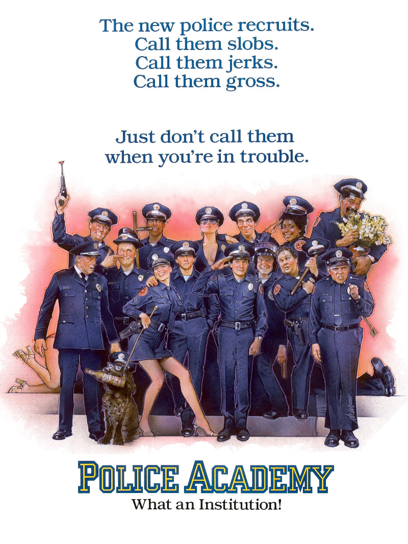 Police Academy paper poster