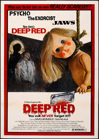 Deep Red paper poster