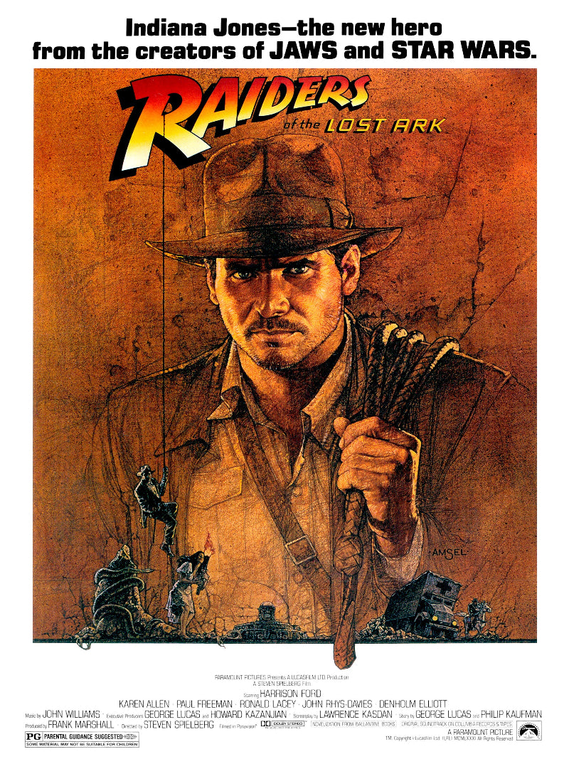 Raiders of The Lost Ark paper poster