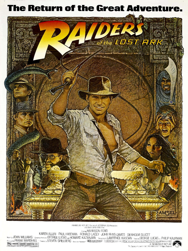 Raiders of The Lost Ark paper poster
