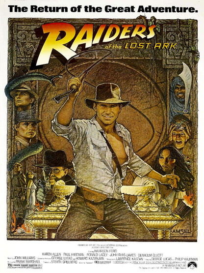 Raiders of The Lost Ark paper poster