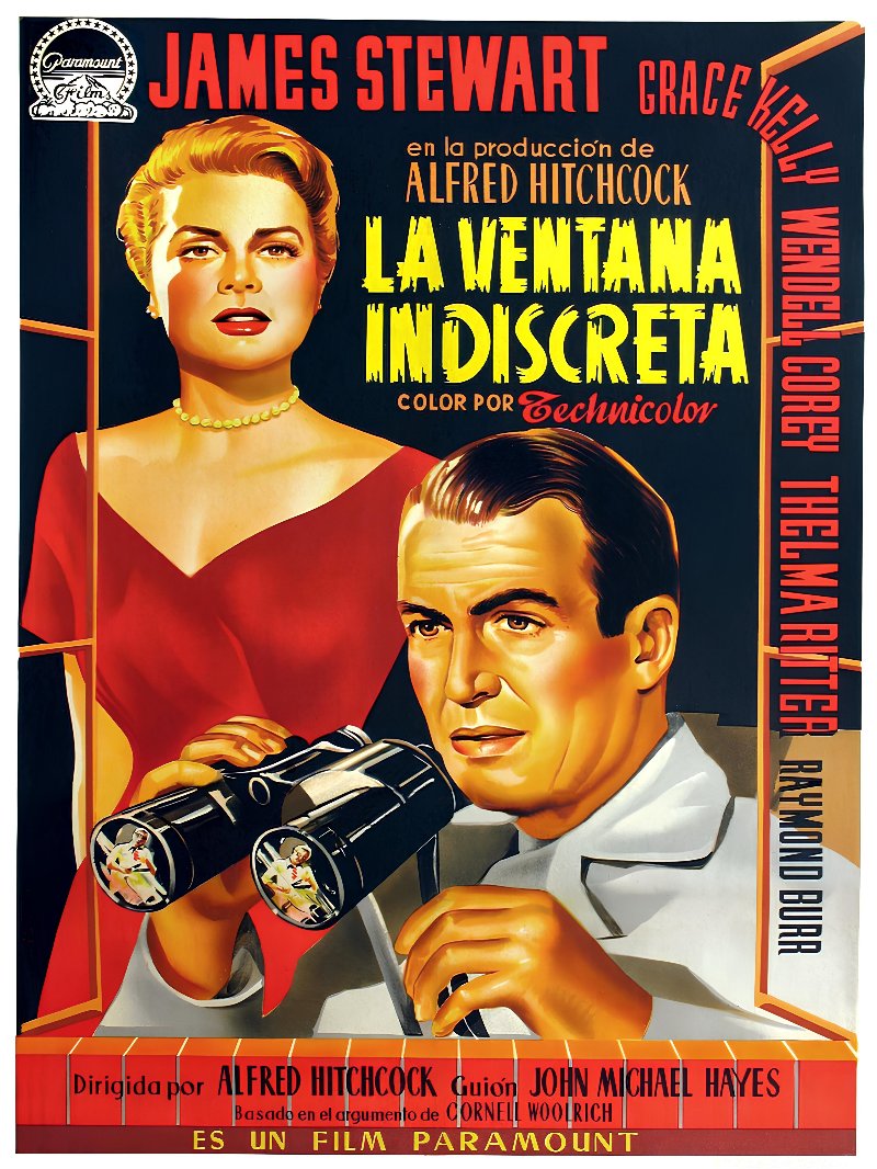 La ventana indiscreta paper poster