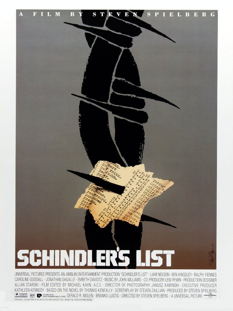 Schindler’s List paper poster