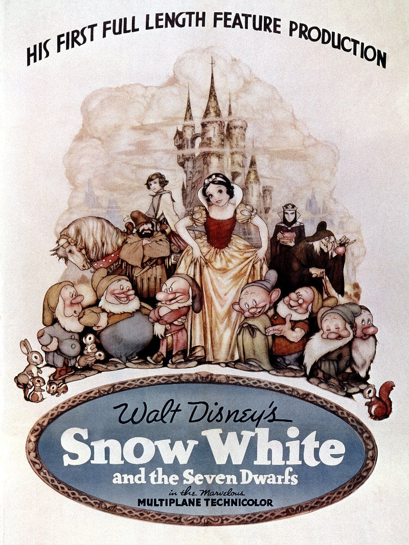 Snow White and The Seven Dwarfs paper poster