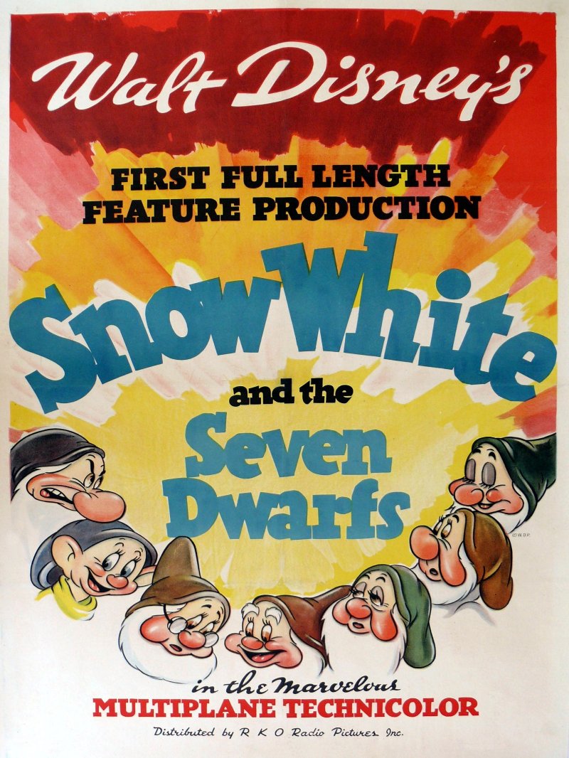 Snow White and The Seven Dwarfs paper poster