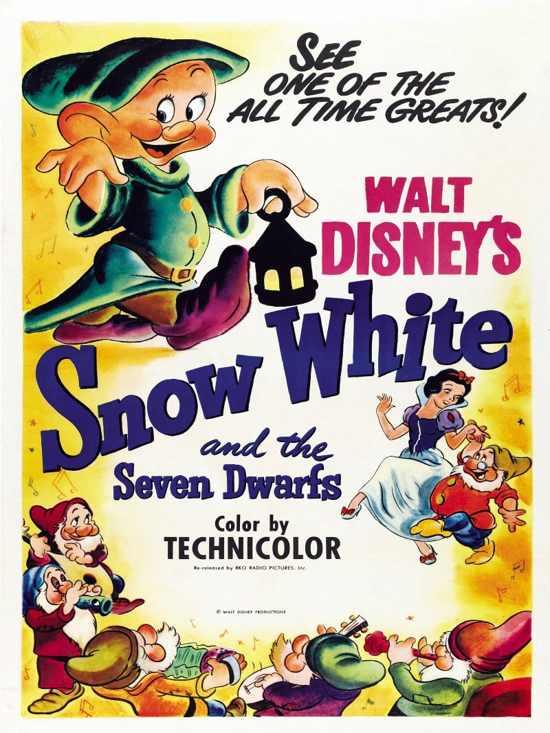 Snow White and The Seven Dwarfs paper poster