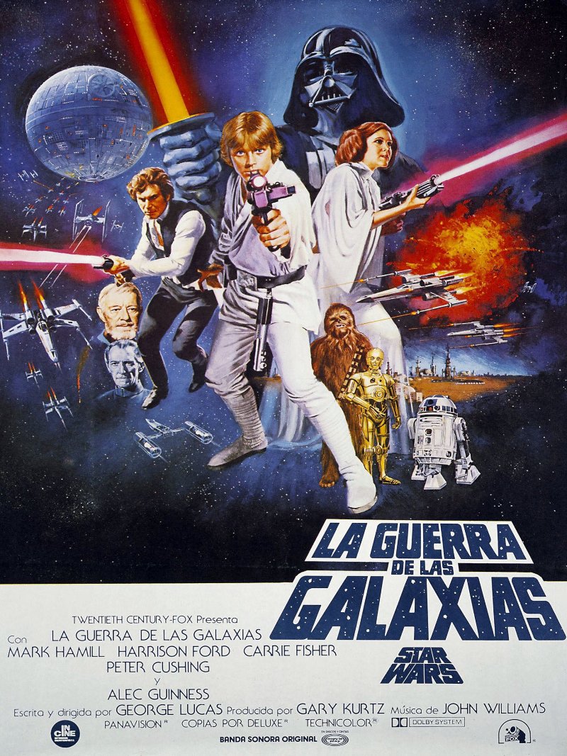 La guerra de las galaxias paper poster