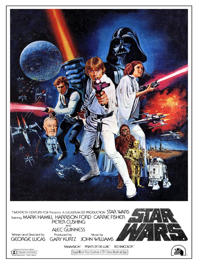 Star Wars paper poster