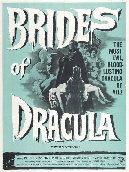 The Brides of Dracula paper poster
