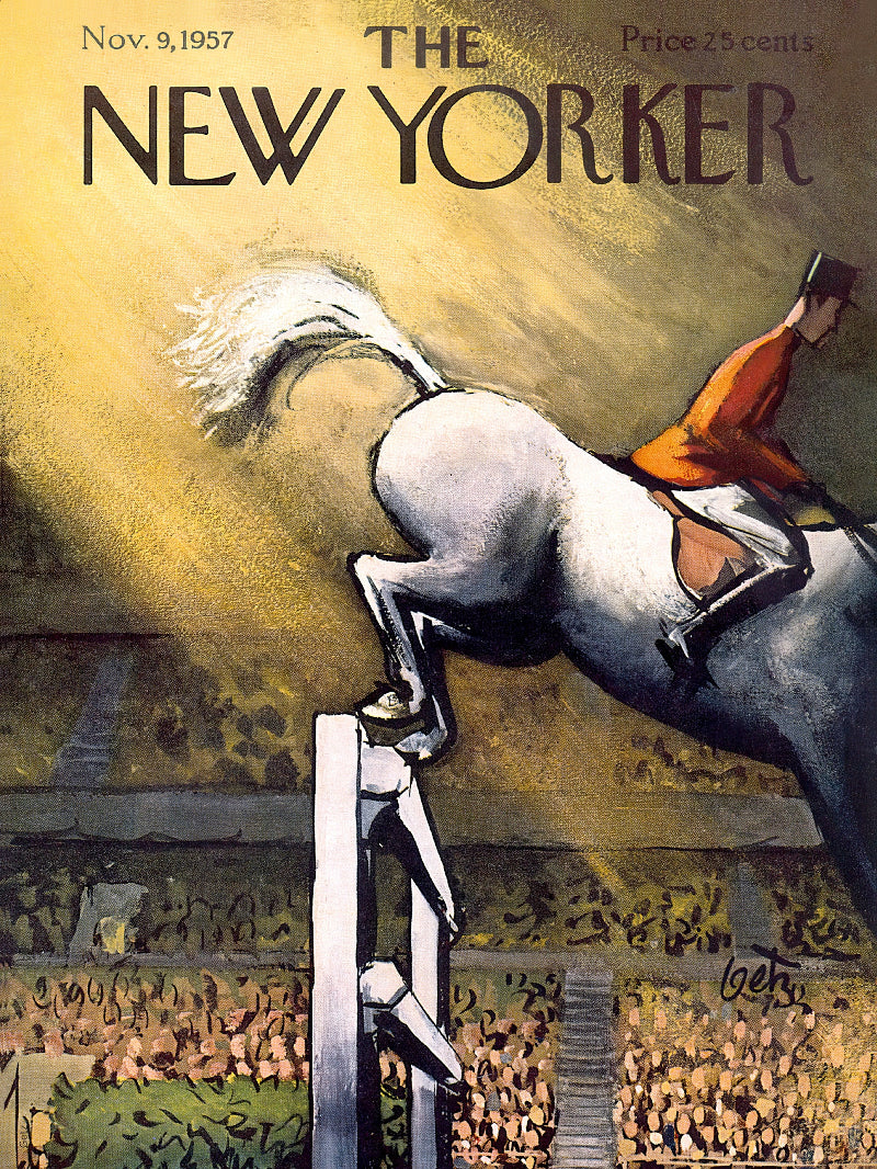 The New Yorker 9 Nov 1957 paper poster