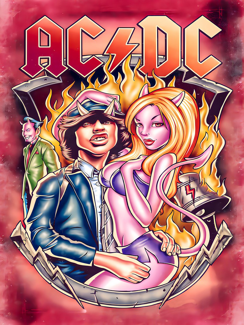 ACDC Rock Band paper poster