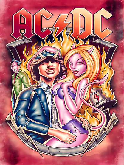 ACDC Rock Band paper poster