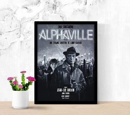 Alphaville une étrange aventure de Lemmy Caution framed poster