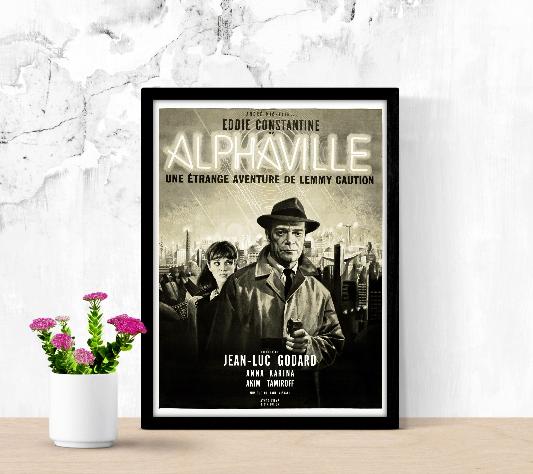 Alphaville une étrange aventure de Lemmy Caution framed poster