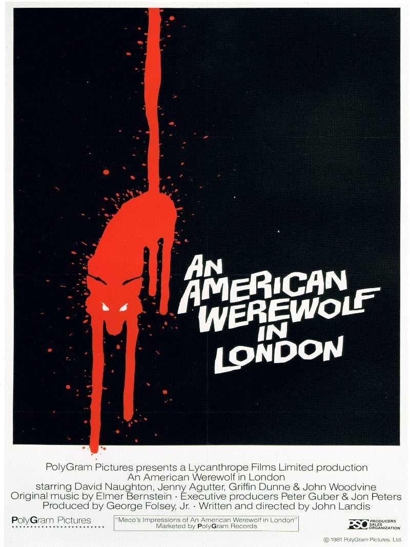 An American Werewolf in London paper poster