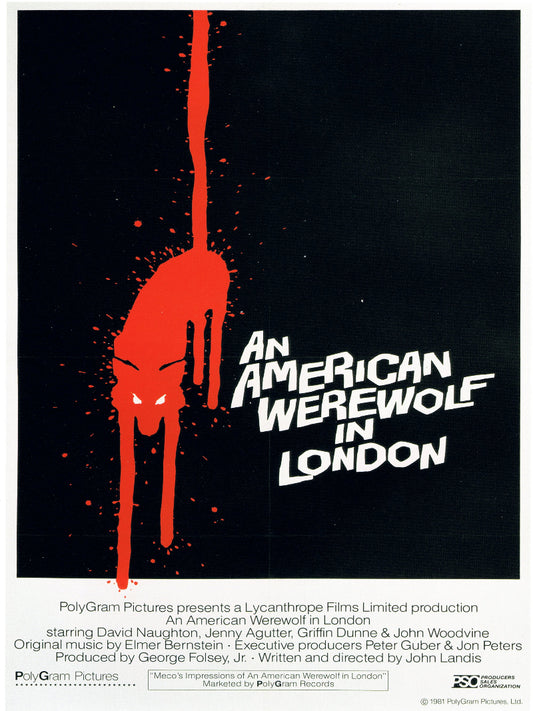 An American Werewolf in London paper poster