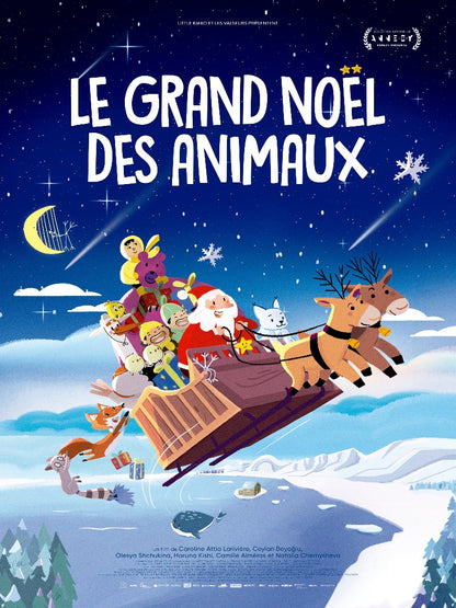 Le grand Noel des animaux paper poster