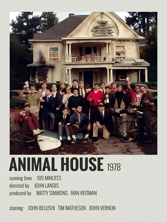 Animal House minimalist paper poster