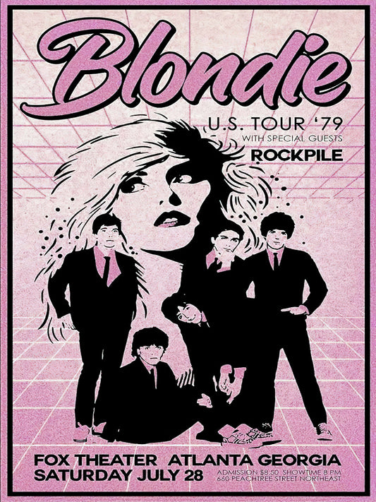 Blondie US Tour 79 at Fox Theater  Atlanta Georgia paper poster