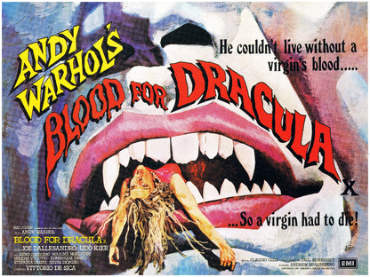 Blood For Dracula paper poster