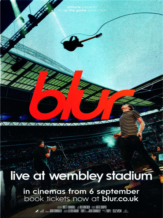 Blur Live at Wembley Stadium paper poster