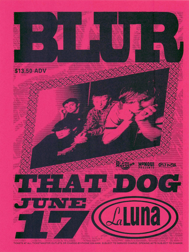 Blur That Dog June 17 La Luna paper poster