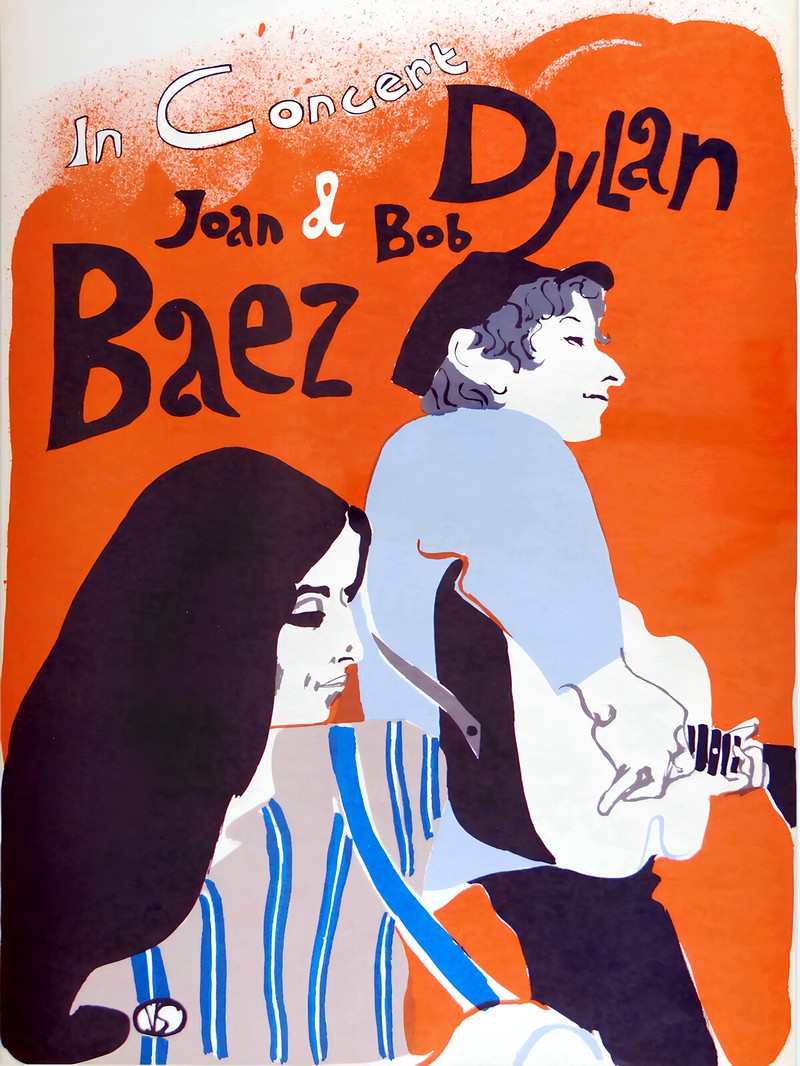 Joan Baets & Bob Dylan in Concert paper poster