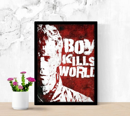 Boy Kills World - framed poster