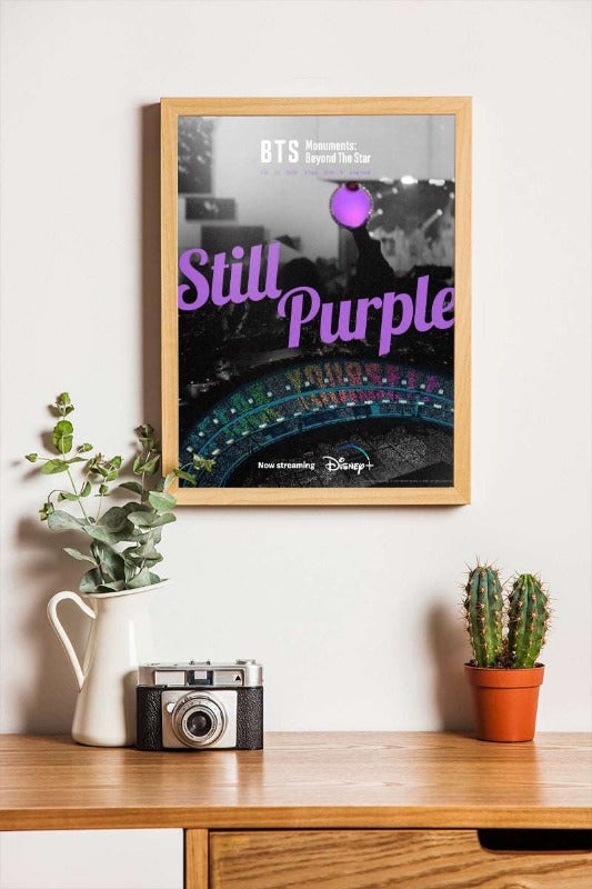 BTS: Monuments Beyond The Star - Still Purple - framed poster