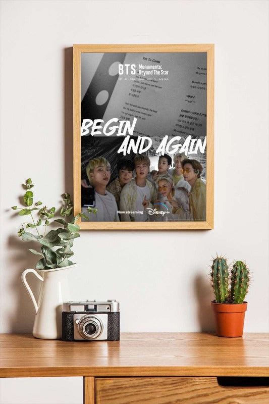 BTS: Monuments Beyond The Star - Begin and Again - framed poster