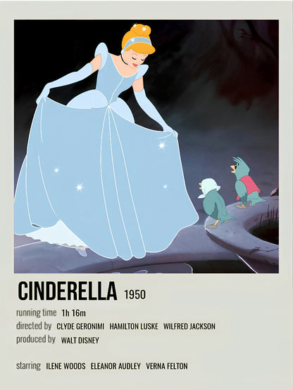 Cinderella minimalist paper poster