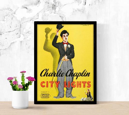 City Lights framed poster