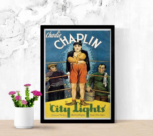 City Lights framed poster