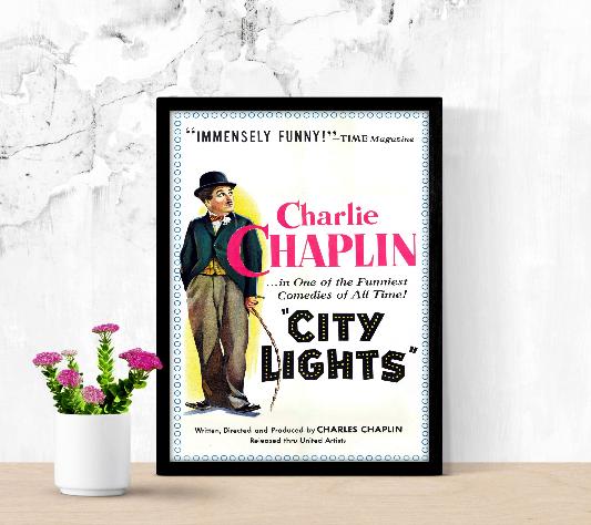 City Lights framed poster