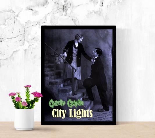 City Lights framed poster