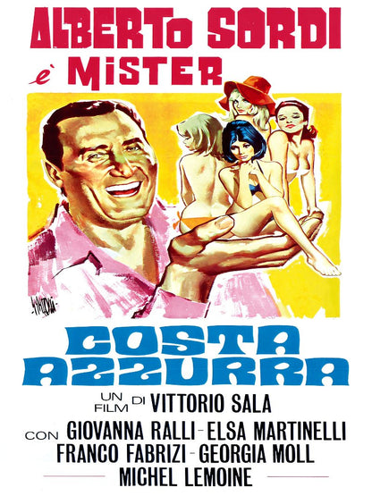 Costa azzurra paper poster