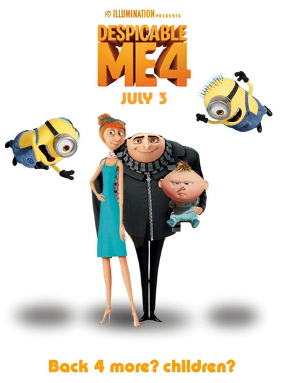 Despicable Me 4 paper poster