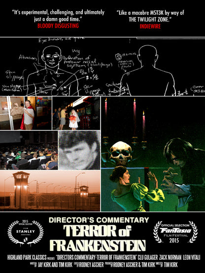 Director's Commentary Terror of Frankenstein paper poster