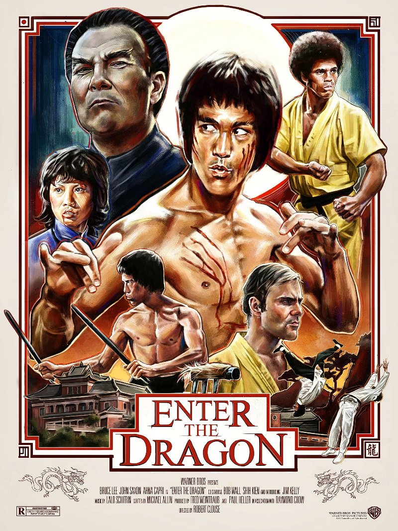 Enter The Dragon paper poster