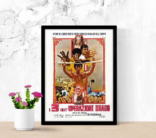 I 3 dell'operazione drago framed poster